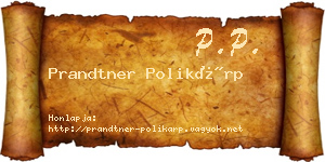 Prandtner Polikárp névjegykártya